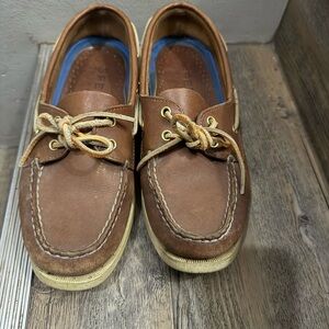 Sperry  Tan Leather Boat Shoes